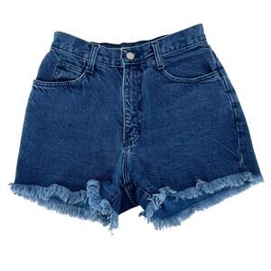 90s frayed dark denim short shorts 1990s vintage